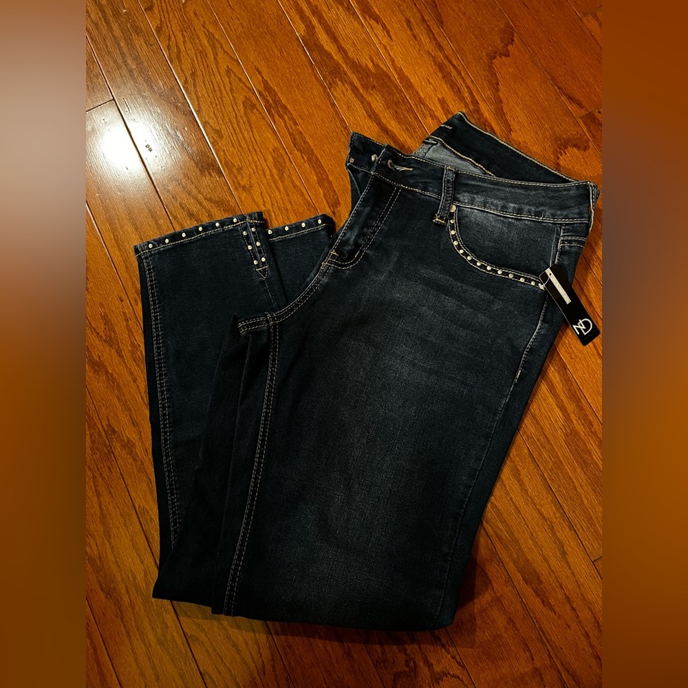 New Directions Skinny Jeans, Dark Blue Denim, Size 10R, NWT